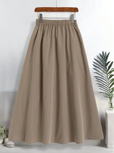 LUNE Women Asymmetrical Gathered A-Line Mid-Length Casual Skirt